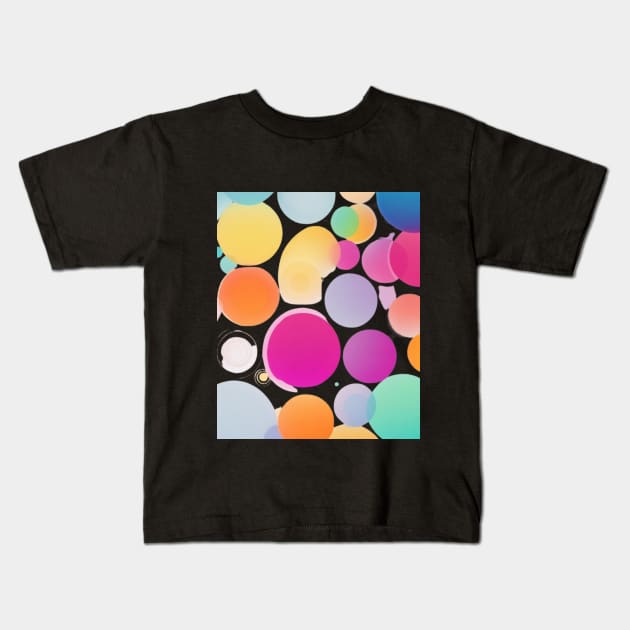 colorful circles design Kids T-Shirt by designfurry 